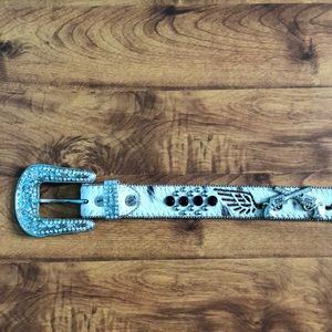 Bling and Guns Leather and Hide Belt